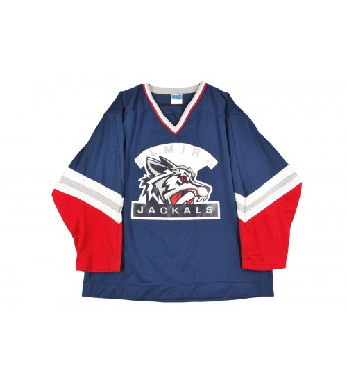 Custom ECHL Elmira Jackals Authentic Hockey Jersey Blue